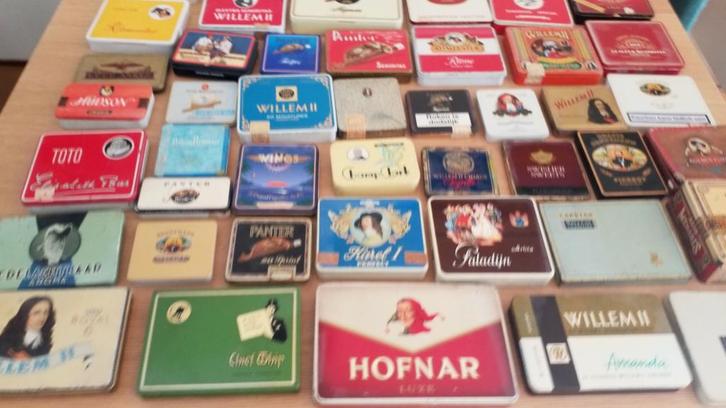 62 sigaren blikken, Verzamelen, Blikken, Gebruikt, Overige, Ophalen of Verzenden