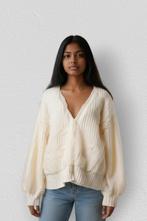 Nice Claup – Delicate White Puffed-Sleeve Cardigan – S 👒👠, Kleding | Dames, Truien en Vesten, Wit, Ophalen of Verzenden, Zo goed als nieuw