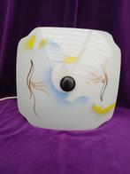 Vintage  Boho  Rockabilly Hanglamp Plafonniere., Gebruikt, Ophalen of Verzenden, Vintage Boho Rockabilly, Glas