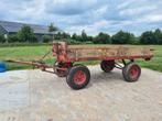Oude platte wagen met houten borden en hooirek 350x180, 100 liter of meer, Ophalen, Gebruikt, Transportkar