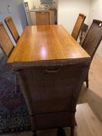 Jan des Bouvrie eethoek met 6 bijpassende stoelen, Huis en Inrichting, Tafels | Eettafels, Ophalen, Gebruikt, 50 tot 100 cm, Vijf personen of meer