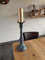 Kandelaar degelijk ijzer nostalgisch, Ophalen, Blauw, Metaal, Minder dan 25 cm