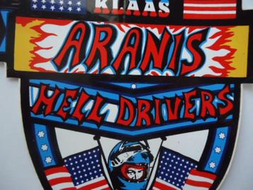 sticker oud HELL DRIVERS stuntman KLAAS Aranis race Usa  beschikbaar voor biedingen
