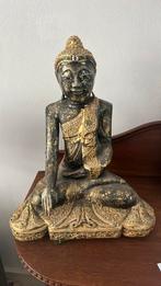 Tk antiek Houten Mandalay Boeddha beeld, Gebruikt, Ophalen of Verzenden