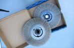 Ronde staalborstel ø 180 mm geschikt voor edelstaal (INOX), Ophalen of Verzenden, Nieuw, Minder dan 700 watt, Werkbankslijpmachine