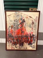 Ceremoniële Verbranding Bali - Schilderij 120x120cm, Antiek en Kunst, Kunst | Schilderijen | Klassiek, Ophalen of Verzenden