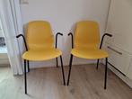 2 eetkamerstoelen LIDAS Ikea okergeel, Huis en Inrichting, Stoelen, Ophalen, Kunststof, Twee, Overige kleuren