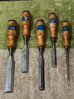 Antieke zeldzame E.A. Berg Eskilstuna Beitels  Set - 5 stuks, Antiek en Kunst, Antiek | Gereedschap en Instrumenten, Ophalen of Verzenden