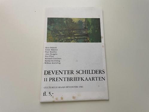 D486 11 Prentbriefkaarten Deventer Schilders 1981, Verzamelen, Ansichtkaarten | Nederland, Ongelopen, Overijssel, 1980 tot heden
