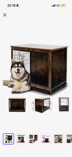 Bench met hout  voor middelgrote hond, Dieren en Toebehoren, Hondenbenches, Ophalen, Zo goed als nieuw