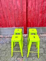 barkruk retro 4 stuks lime groen, Ophalen, Gebruikt, Met voetsteun, 60 tot 90 cm