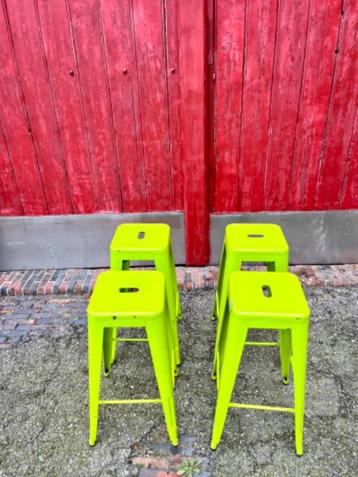 barkruk retro 4 stuks lime groen beschikbaar voor biedingen
