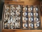 24 vintage zilveren kerstballen van glas., Diversen, Ophalen of Verzenden