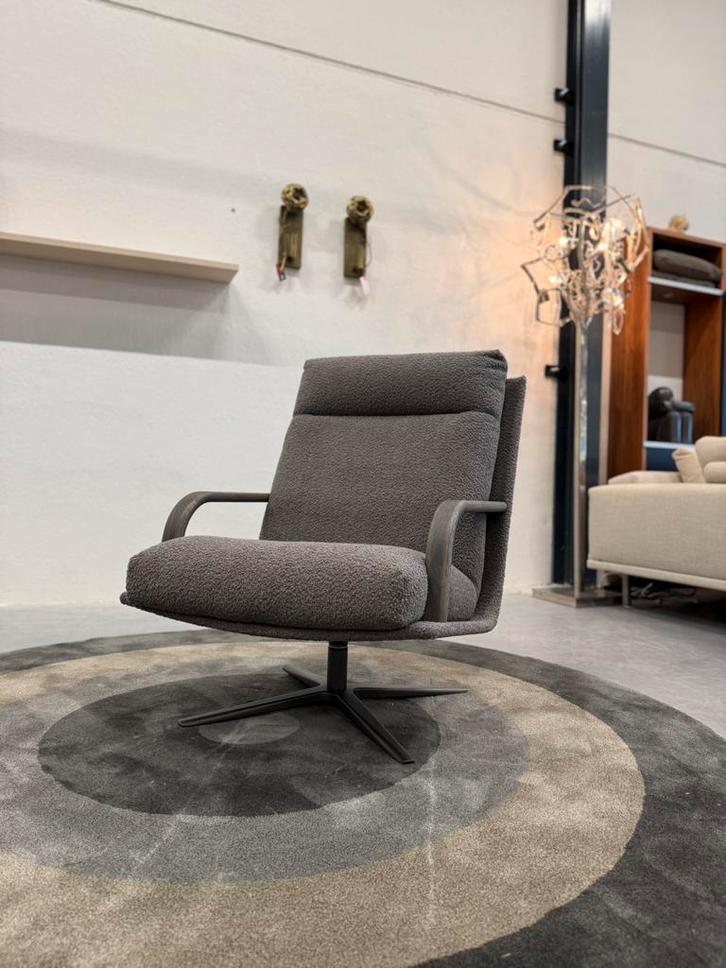 Nieuw Leolux Kudo Two Draaifauteuil Boucle Design Stoel, Huis en Inrichting, Fauteuils, Nieuw, Stof, 50 tot 75 cm, 75 tot 100 cm