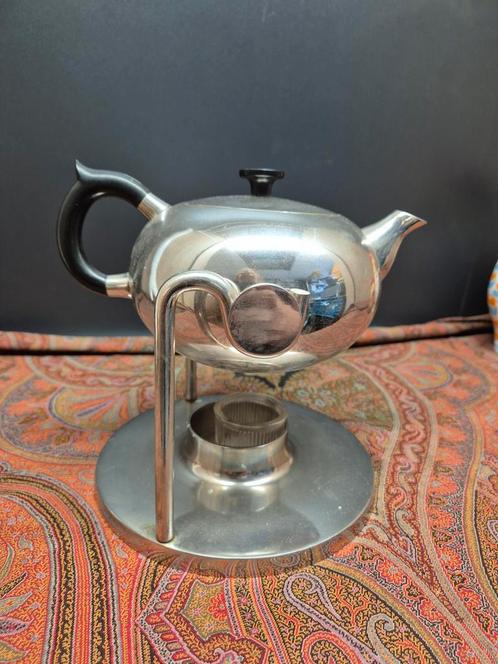 Antieke Theepot met Warmhouder, Antiek en Kunst, Antiek | Keukenbenodigdheden, Ophalen of Verzenden
