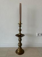 Antiek koperen kandelaar 57 cm, Ophalen, Koper of Brons