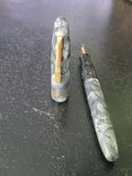 Antieke Luxor Grandvisible celluloid (grijs) pistonvuller, Ophalen of Verzenden, Zo goed als nieuw, Overige merken