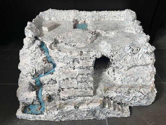 Grote display met sneeuw voor het kerstdorp, Verzamelen, Complete verzamelingen en Collecties, Ophalen of Verzenden