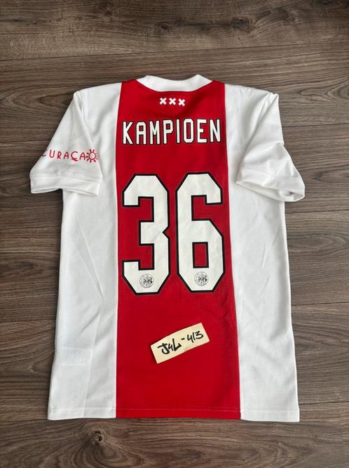 Ajax shirt spelersshirt, oude logo 21/22 afca tdk fside 34, Sport en Fitness, Voetbal, Zo goed als nieuw, Shirt, Maat XL, Verzenden