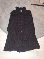 Zwart rood overhemd/blouse maat M, Zwart, Zo goed als nieuw, H&M, Halswijdte 39/40 (M)