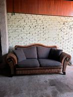 Rieten bank met stoel, Huis en Inrichting, 150 tot 200 cm, Tweepersoons, 75 tot 100 cm, Ophalen of Verzenden