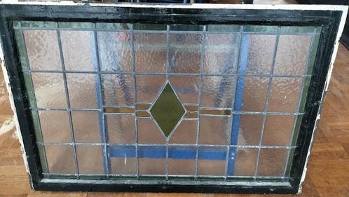 Glas in lood raam bovenlicht oude pastorie, Doe-het-zelf en Verbouw, Glas en Ramen, Zo goed als nieuw, Glas in lood, Ophalen of Verzenden