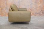 ZGANieuw groene saddle lerenTopform design tweezitsbank, Huis en Inrichting, Banken | Bankstellen, Design, 150 tot 200 cm, Tweepersoons