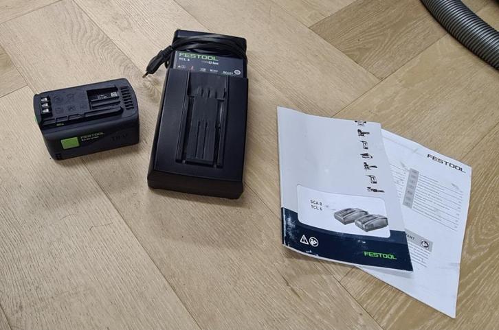 Festool TCL 6 acculader + 18V 5.2 Ah Accu | zeer nette staat, Doe-het-zelf en Verbouw, Gereedschap | Handgereedschap, Zo goed als nieuw