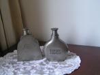 2 Prachtige Antieke Tinnen Parfumflesjes, Antiek en Kunst, Antiek | Tin, Ophalen of Verzenden