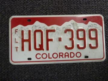 Kentekenplaat licenseplate Colorado Red Mountains USA beschikbaar voor biedingen