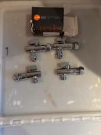 4x Filterstopkraan Job 15mm x 3/8" - Keukeninstallatie, Doe-het-zelf en Verbouw, Sanitair, Ophalen of Verzenden, Gebruikt, Chroom