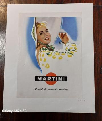Martini reclameposter 1951 beschikbaar voor biedingen