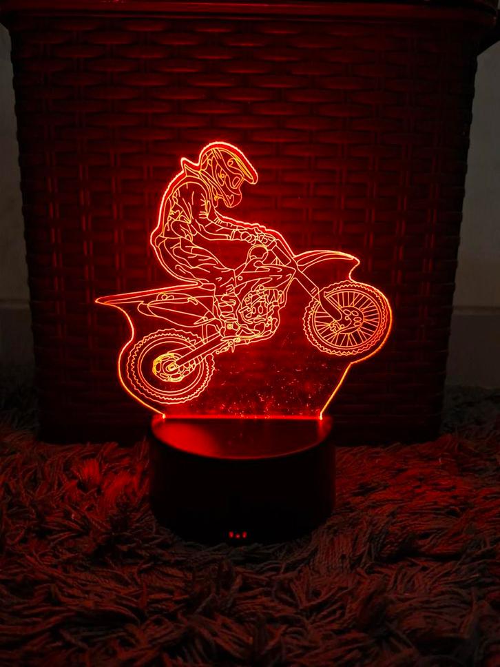 LED Lamp Crossmotor!, Huis en Inrichting, Lampen | Hanglampen, Zo goed als nieuw, Minder dan 50 cm, Kunststof, Ophalen