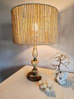 Vintage onyx lamp met eigentijdse kap, ., Ophalen of Verzenden, Zo goed als nieuw, Minder dan 50 cm