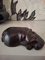 Houten Nijlpaard-Hippo - Handgesneden, Oud, Antiek en Kunst, Ophalen of Verzenden