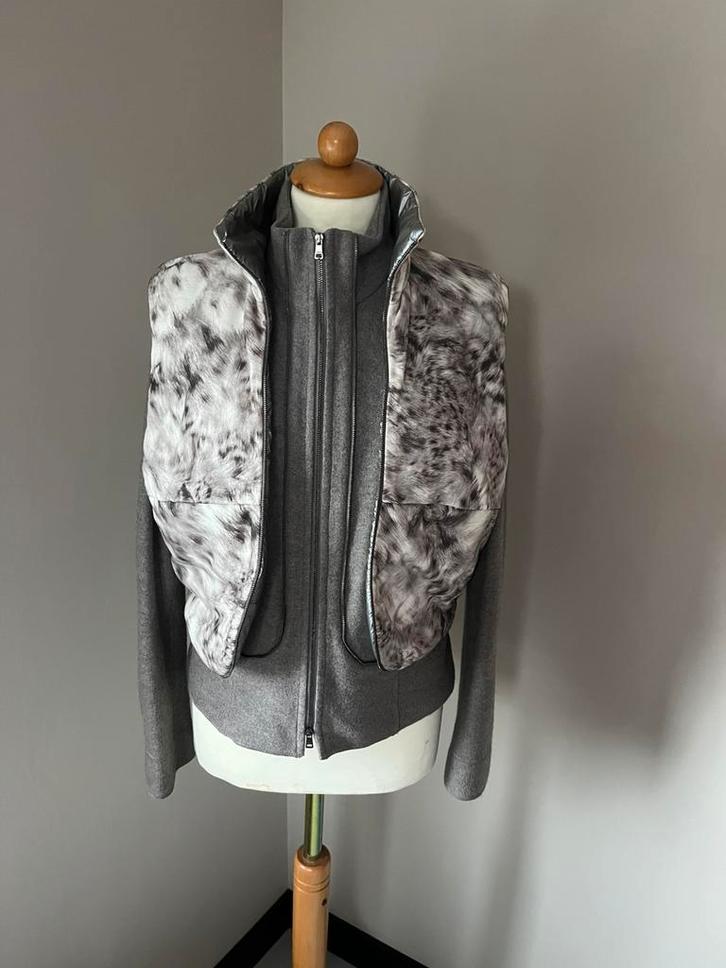 Marccain Sports vest met bodywarmer grijs  40, Kleding | Dames, Jassen | Winter, Zo goed als nieuw, Maat 38/40 (M), Grijs, Ophalen of Verzenden