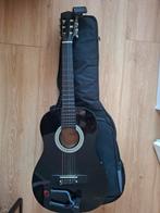 Zwarte Klassieke Gitaar met Tas, Ophalen of Verzenden, Gebruikt, Klassieke of Spaanse gitaar, Met koffer
