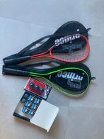 2 Prince squashrackets + 11 ballen, Ophalen of Verzenden, Zo goed als nieuw, Racket, Met hoes