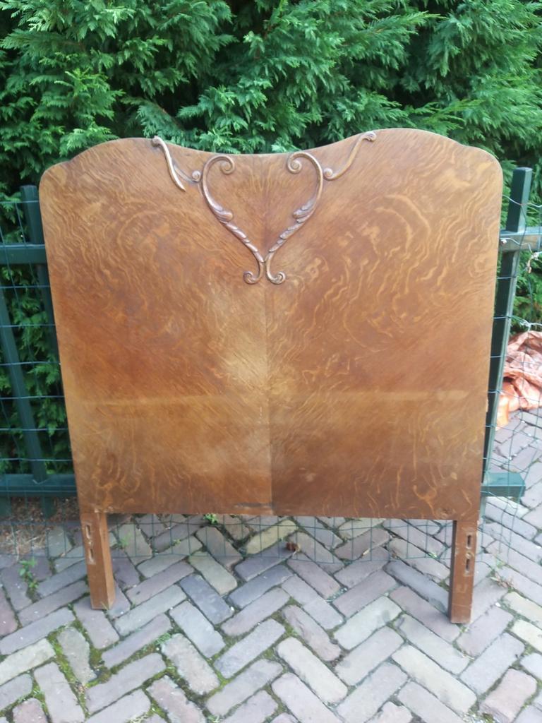 Brocante hoofdbord bed, Antiek en Kunst, Ophalen
