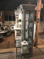 Mooie vitrinekast grijs, Ophalen, Gebruikt, 50 tot 100 cm, Glas