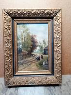 Olieverf op eiken paneel naar bakhuizen, Antiek en Kunst, Kunst | Schilderijen | Klassiek, Ophalen of Verzenden