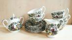 The Hunter set 5 theekop, 7 schotel, melkkannetje, suikerpot, Gebruikt, Keramiek, Overige typen, Ophalen of Verzenden