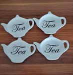 Set/4 theezakjeshouders / schaaltjes in de vorm van een thee, Ophalen, Gebruikt