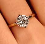 Nieuwe gouden ring met VS diamant van 1.05ct! certificaat!, Wit, Nieuw, Ophalen of Verzenden, 17 tot 18