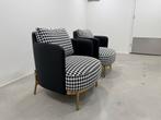 Moderne Houndstooth Accentstoel - Zo Goed Als Nieuw!, Huis en Inrichting, Ophalen, Minder dan 75 cm, Zo goed als nieuw, Stof