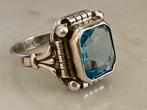 Prachtige art deco zilveren ring met spinel !, Sieraden, Tassen en Uiterlijk, Antieke sieraden, Ophalen of Verzenden, Zilver, Ring