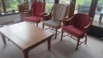 Geloogd Grenen Stoelen + Salontafel, Ophalen, Gebruikt, Landelijk, Hout