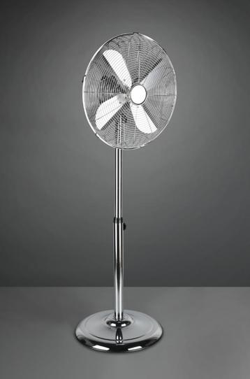 NIEUW - Chroomkleurige staande ventilator / statief beschikbaar voor biedingen
