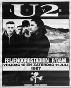 Grote U2 1987 Original U2 CONCERT POSTER 1987 ROTTERDAM, Deurposter of groter, Ophalen of Verzenden, Muziek, Rechthoekig Staand