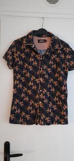 Donkerblauw met bloemen shirt van 4funkyflavours maat L, Blauw, Maat 42/44 (L), Ophalen of Verzenden, Korte mouw